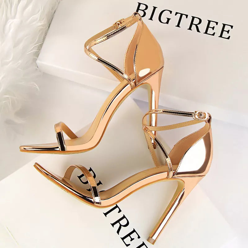 Sparkle Sequins Stiletto Heels Women Pumps - 10 Cm Sexy High