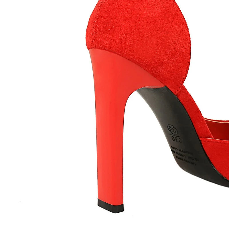 Square Head Women Pumps With 10.5 Cm Block Heels