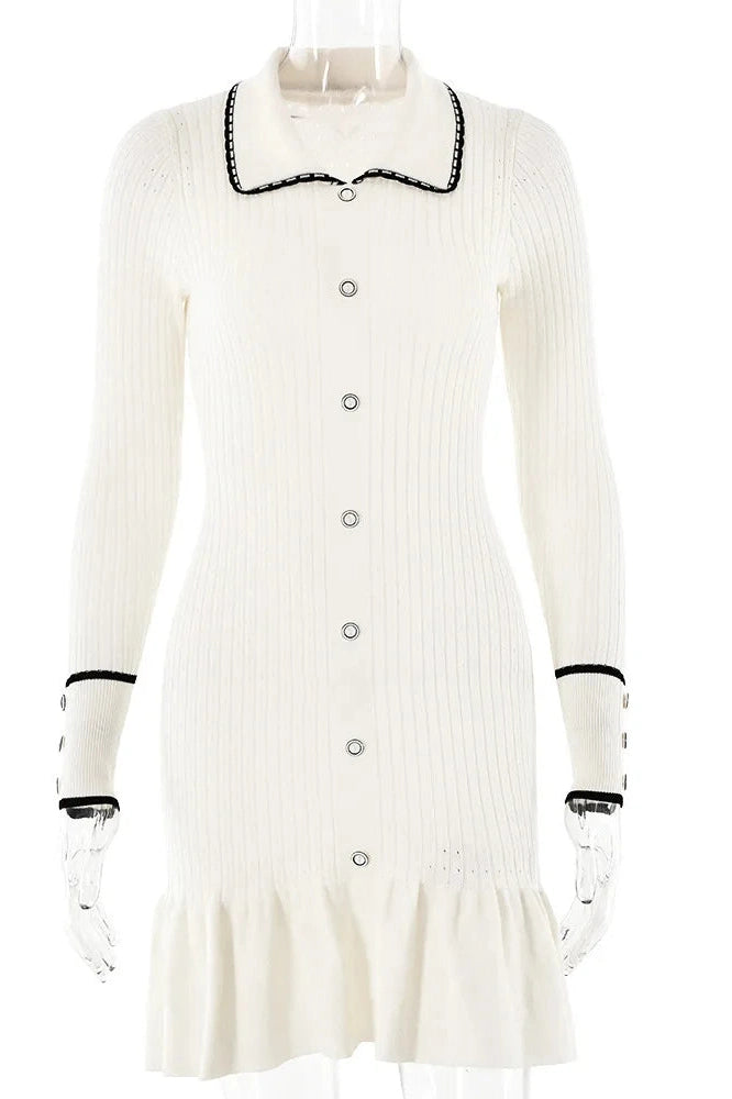 Elegant Long Sleeve Bodycon Mini Dress