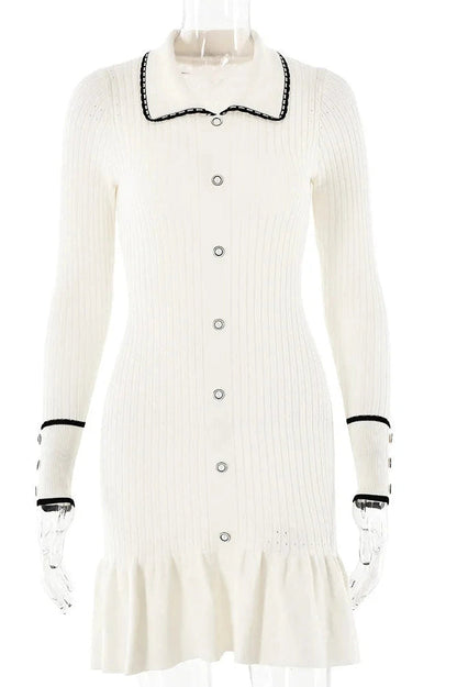 Elegant Long Sleeve Bodycon Mini Dress
