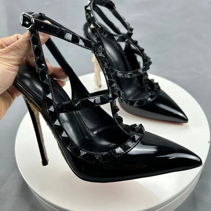 Designer Spike Rivets High Heel Gladiator Sandals For Women