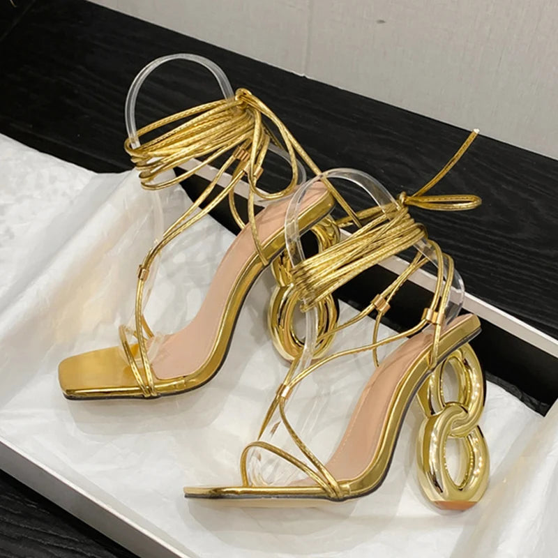 Hollow Out High Heel Sandals For Women Summer Fashion