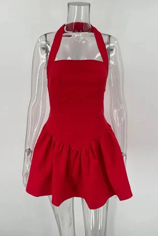Elegant Backless Strapless Pleated Mini Dress