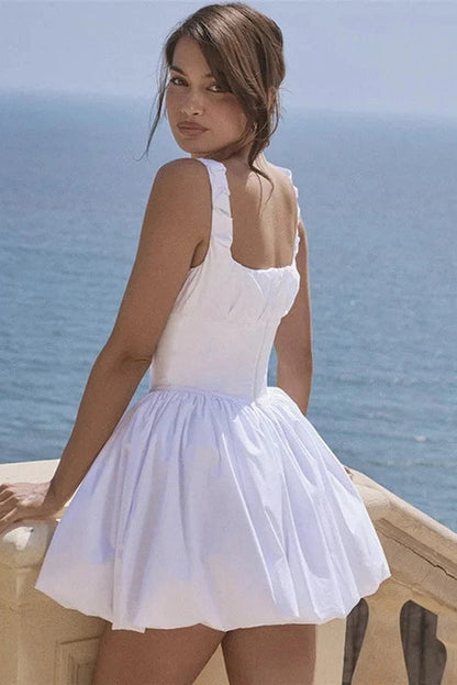 Slim Spaghetti Strap Sleeveless A-Line Mini Dress
