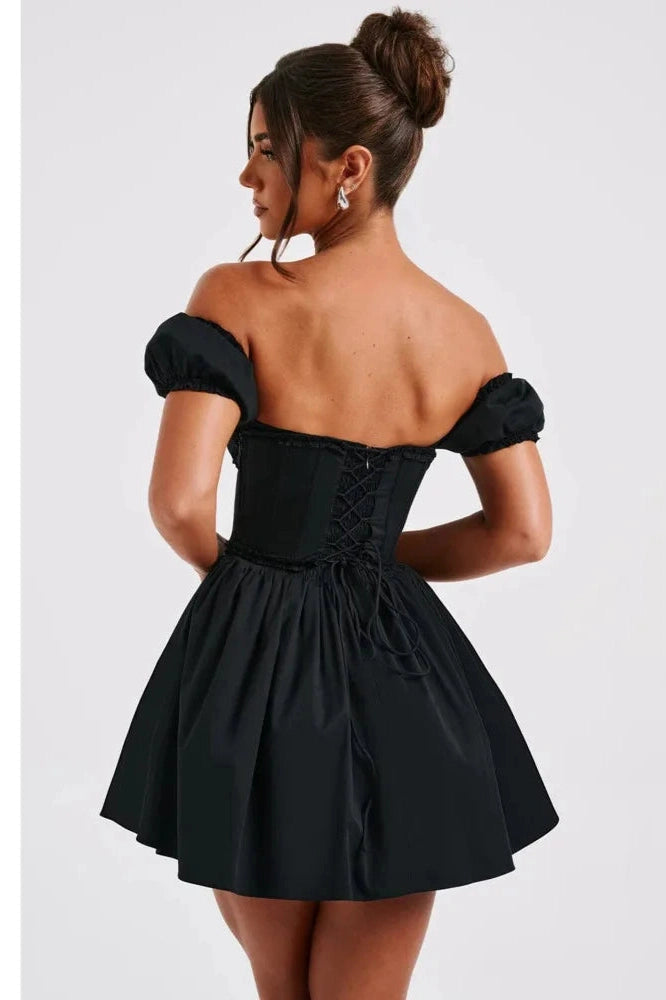Sleeveless Backless Slim Pleated Mini Dress