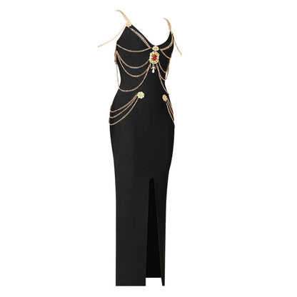 Bellamy Rhinestone Gown Dress