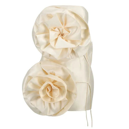 Flower Princess Satin Strapless Dress