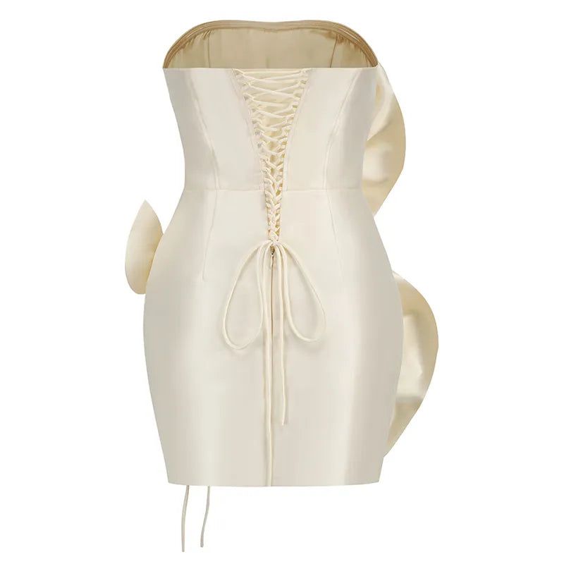 Flower Princess Satin Strapless Dress