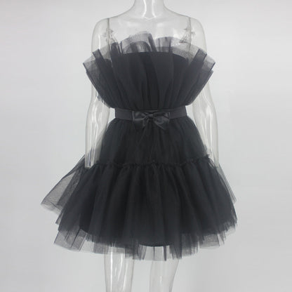 Deanna Mesh Ruched Dress - Detailing