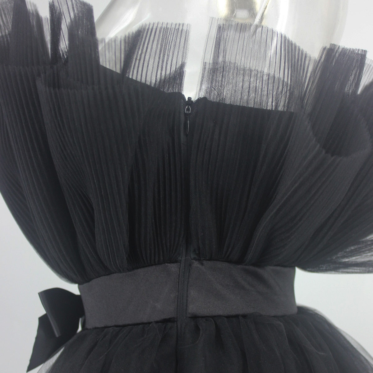 Deanna Mesh Ruched Dress - Detailing