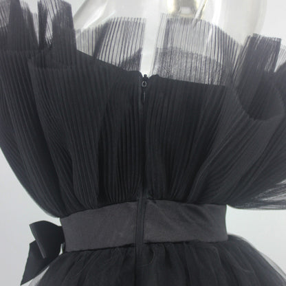 Deanna Mesh Ruched Dress - Detailing