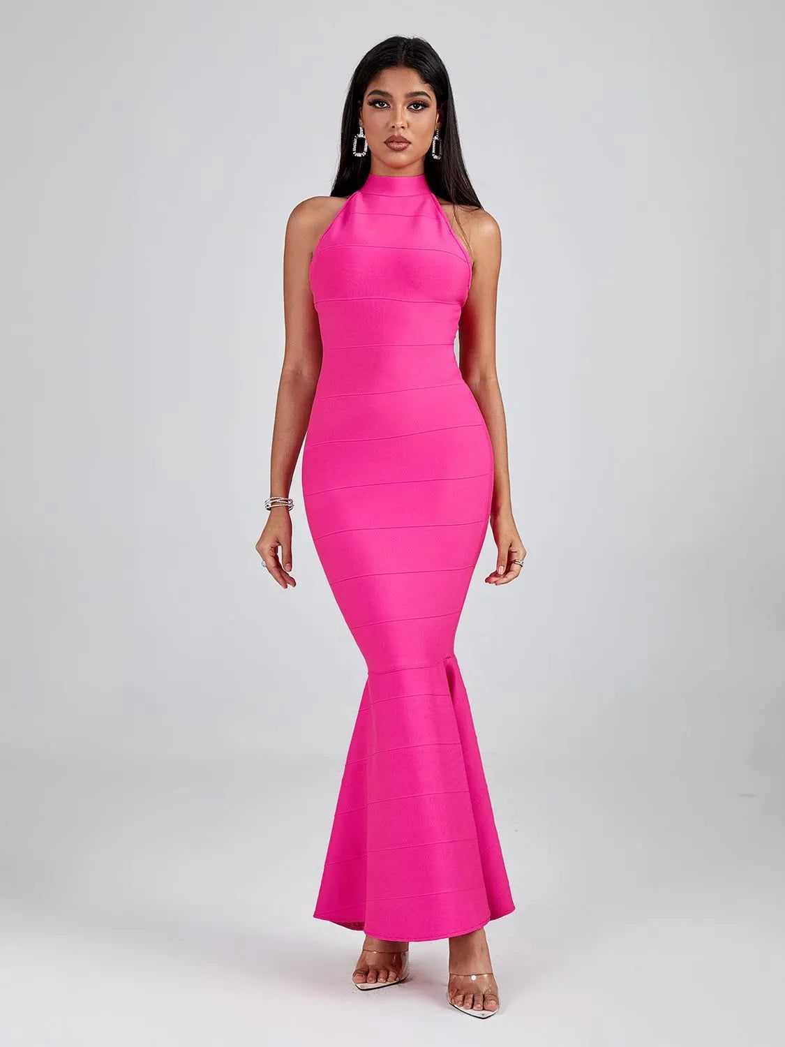 Hayami Bandage Halter Mermaid Gown