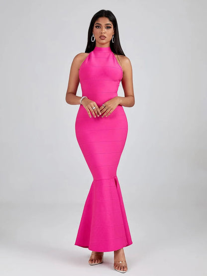 Hayami Bandage Halter Mermaid Gown