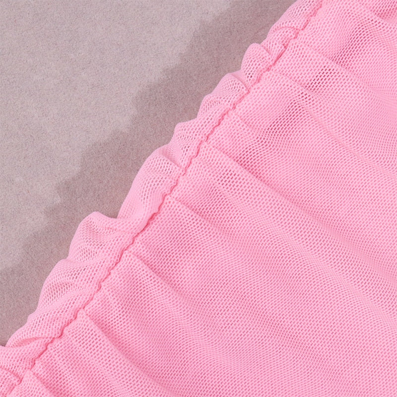 Terra Halter Mesh Dress With Cut Out Detail