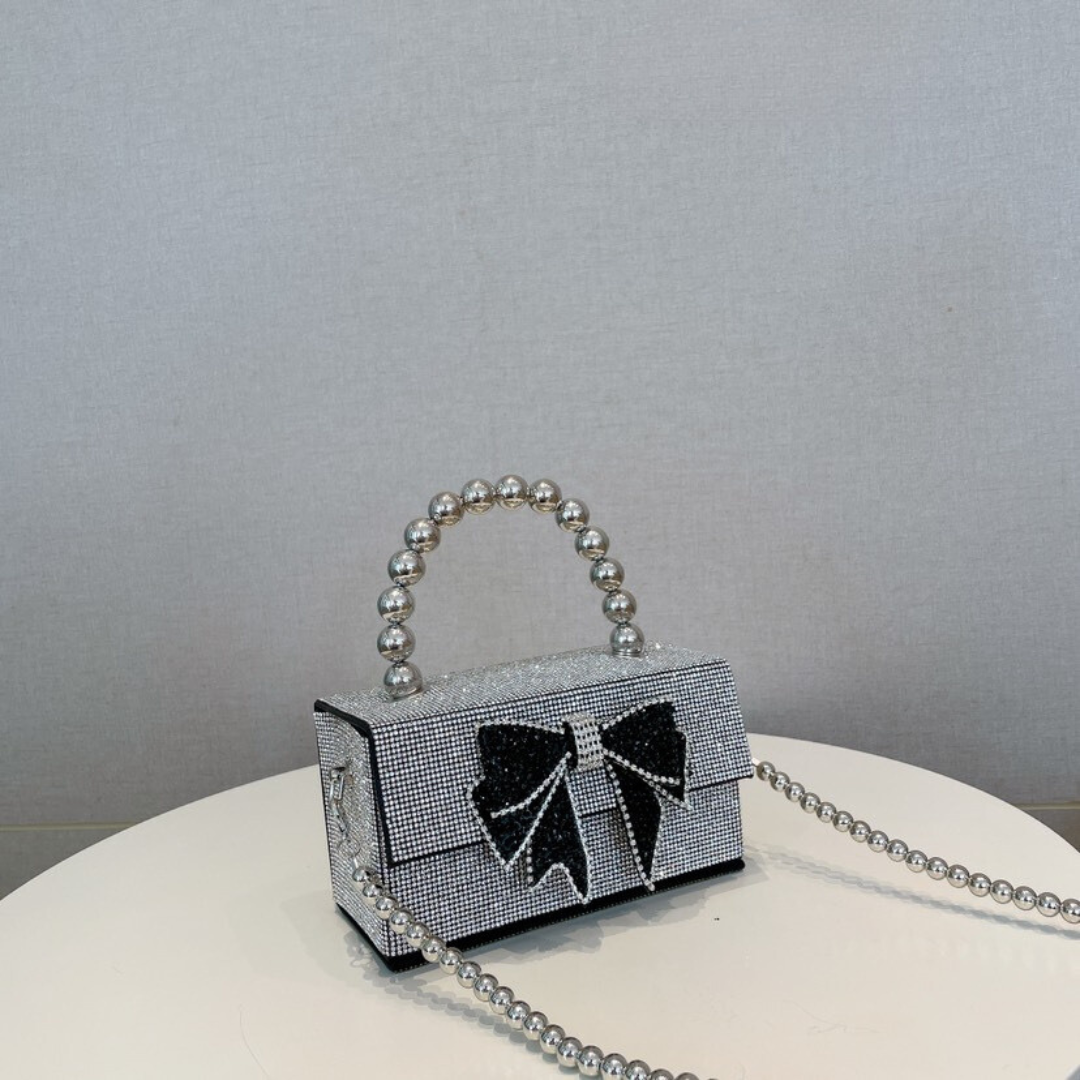 Celia Pearl Chain Bow Bag