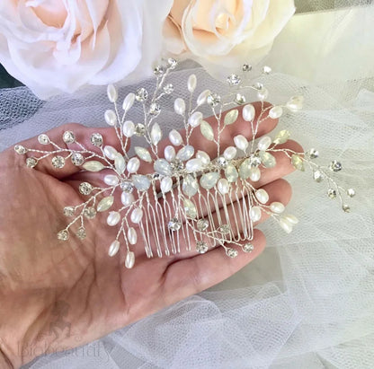 Acacia Opal Pearl Bridal Hair Comb