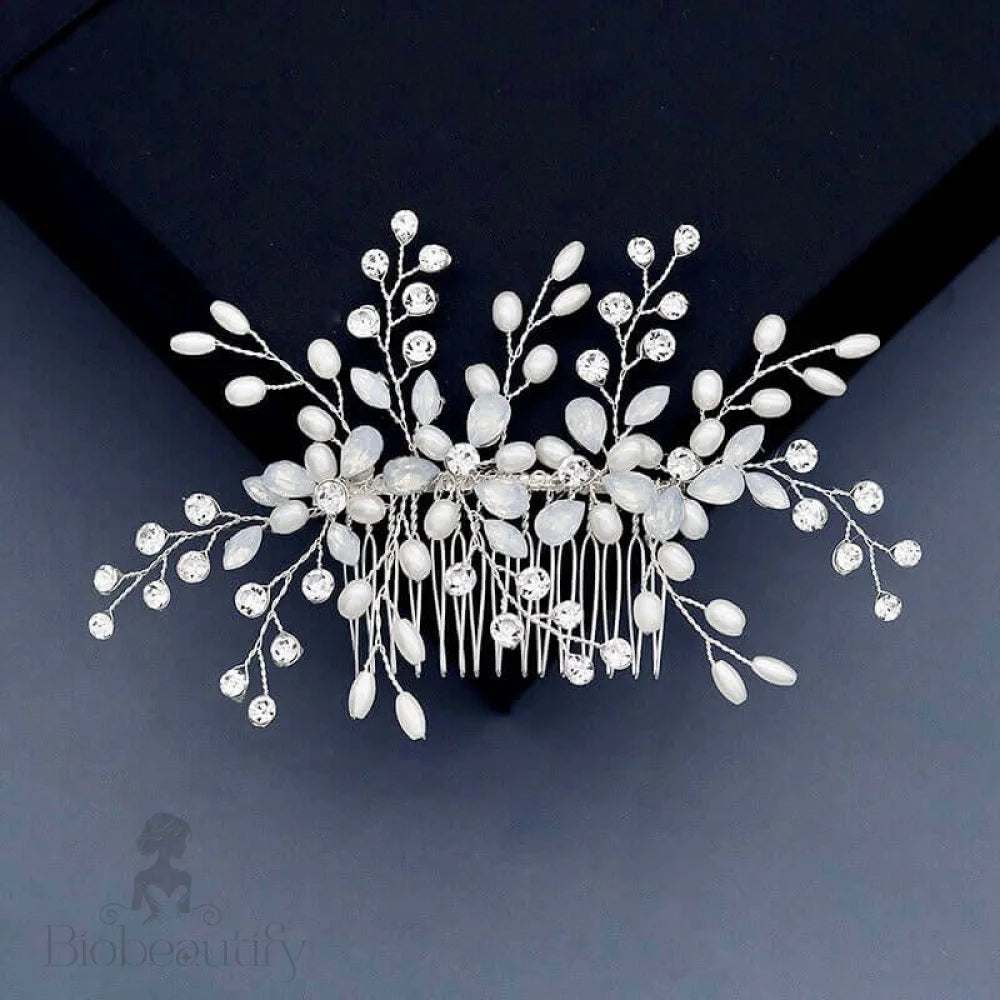 Acacia Opal Pearl Bridal Hair Comb