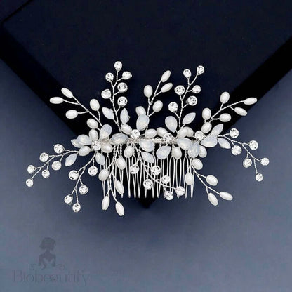 Acacia Opal Pearl Bridal Hair Comb