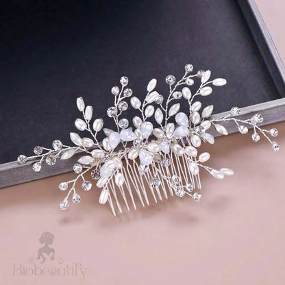 Acacia Opal Pearl Bridal Hair Comb