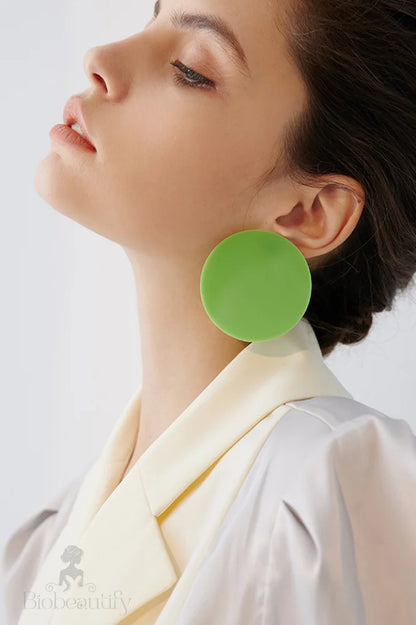 Acrylic Hoop Earrings Green