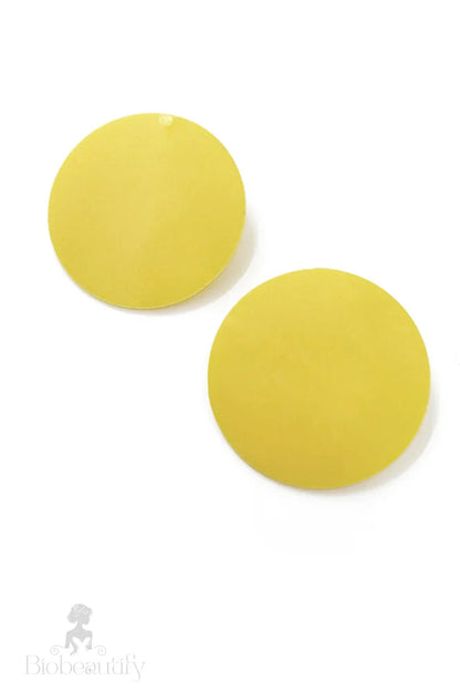 Acrylic Hoop Earrings Yellow