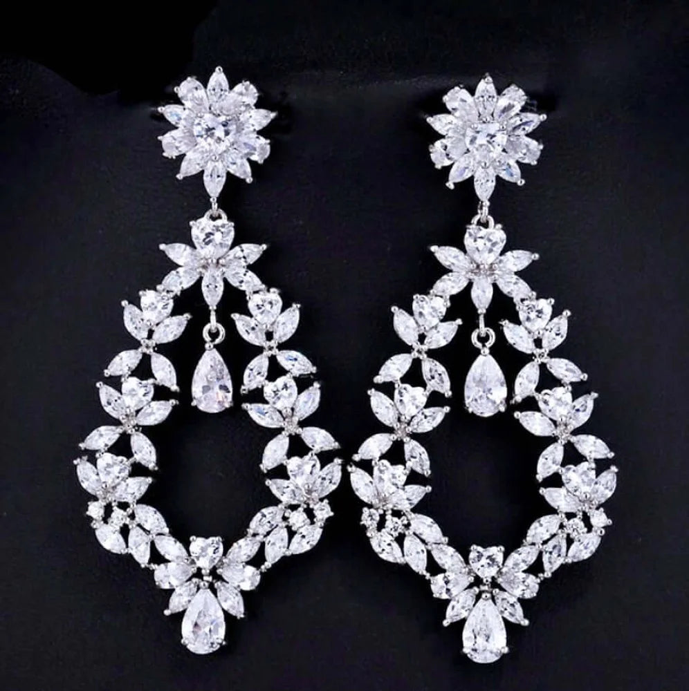 Addison Cubic Zirconia Wedding Earrings