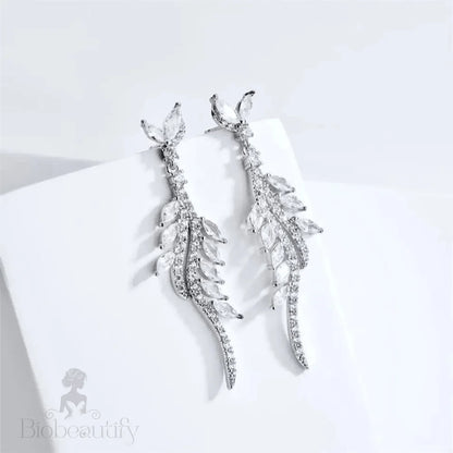 Adelyn Bridal Earrings - Cubic Zirconia Silver And Gold Options