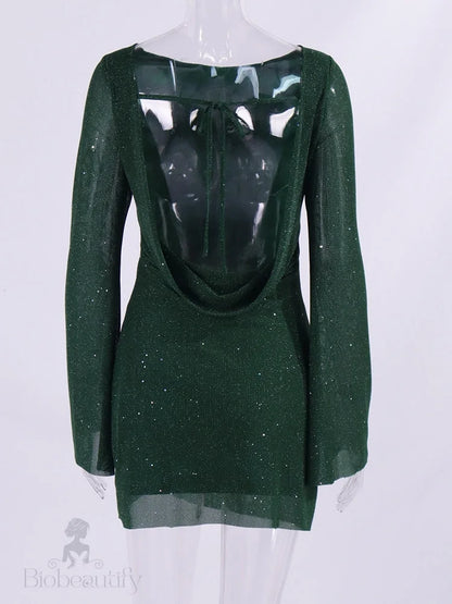 Aella Sequin Dress With Long Sleeves