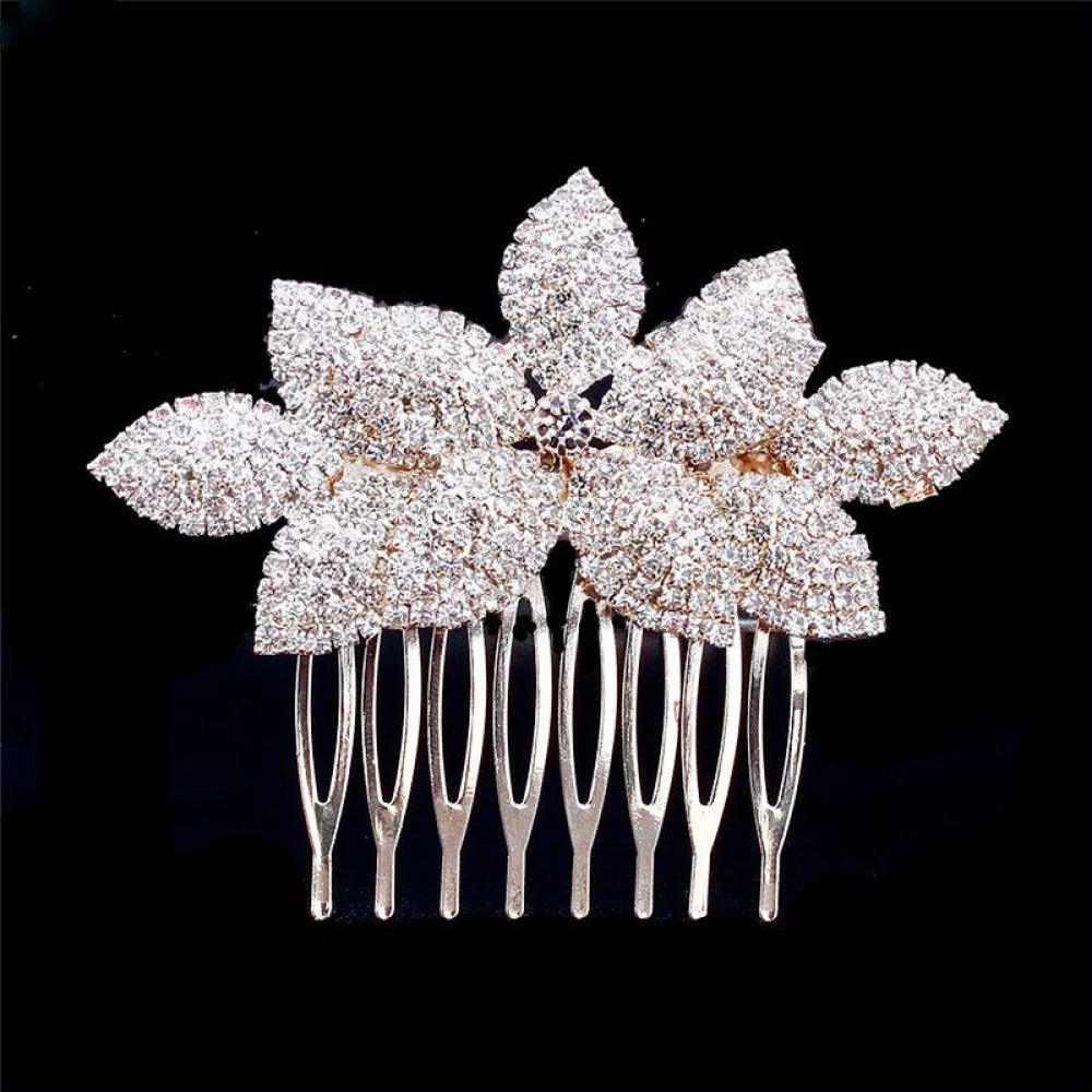 Wedding Hair Accessories - Crystal Bridal Hair Comb - Available in Yellow Gold