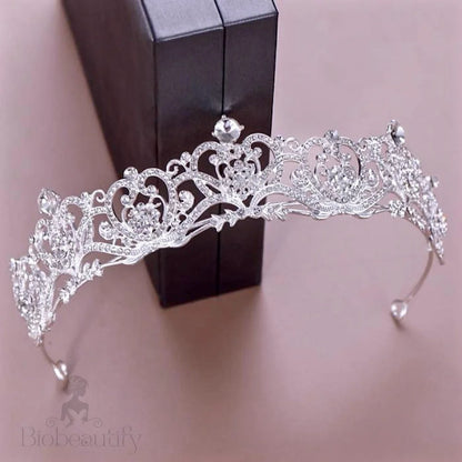 Alayna Rhinestone Bridal Tiara Rose Gold Silver Options