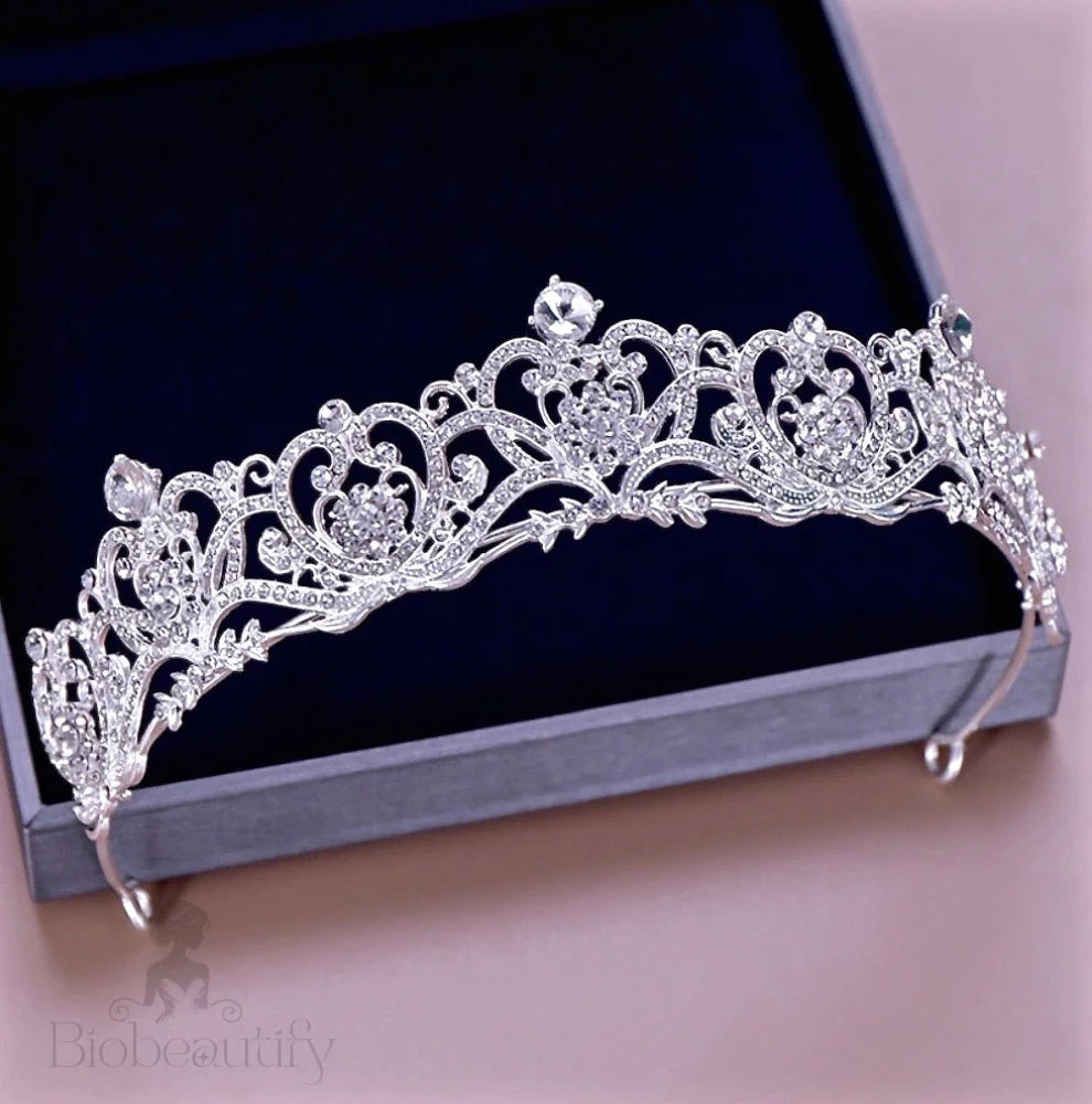 Wedding Hair Accessories - Rhinestone Bridal Tiara - Available in Rose Gold and Silver