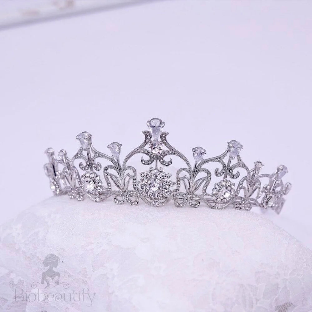 Alena Silver Zirconia Bridal Tiara