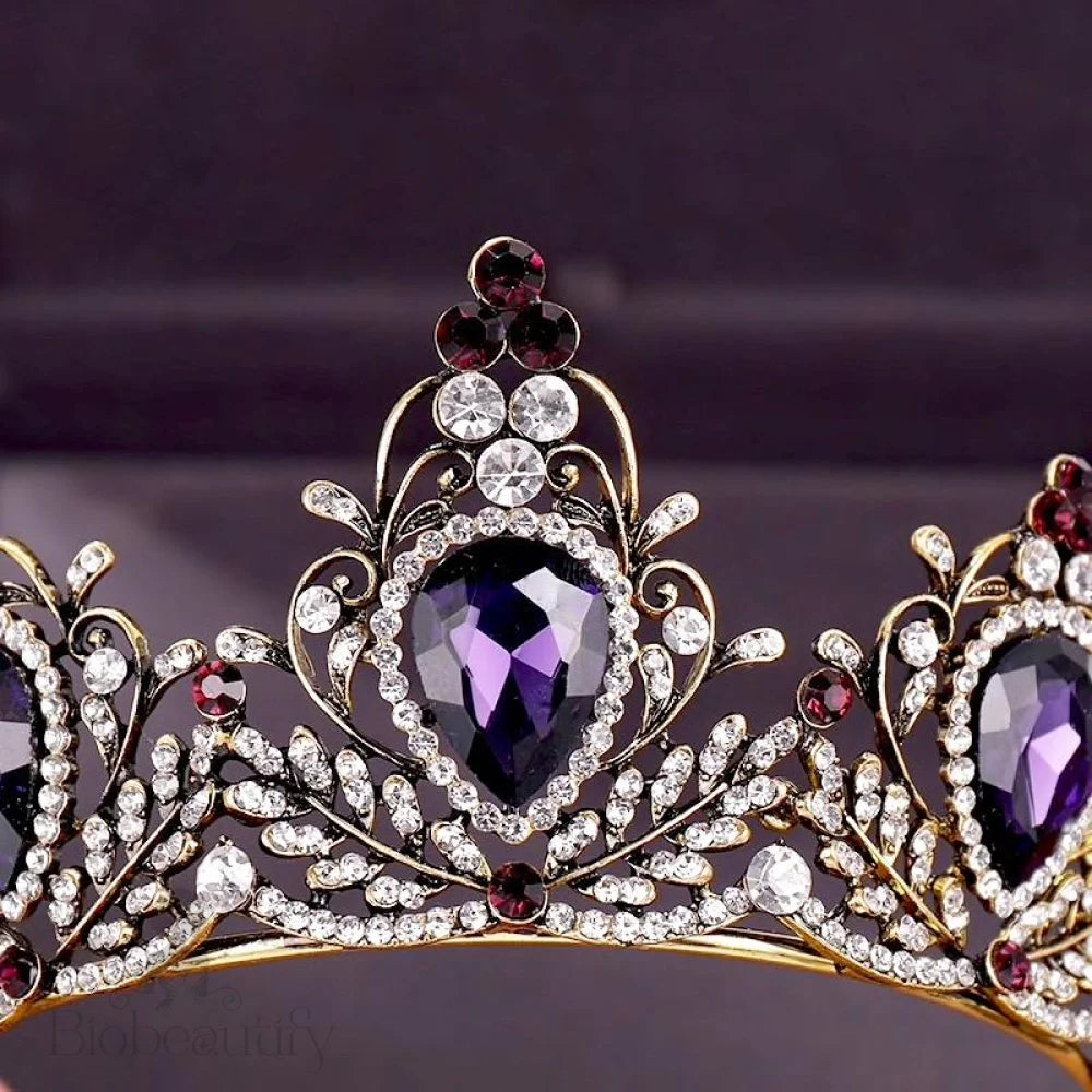 Aleyda - Gothic Purple Victorian Bridal Tiara