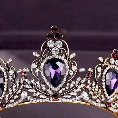 Aleyda - Gothic Purple Victorian Bridal Tiara