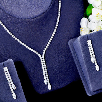 Alia Silver Bridal Jewelry Set With Cubic Zirconia