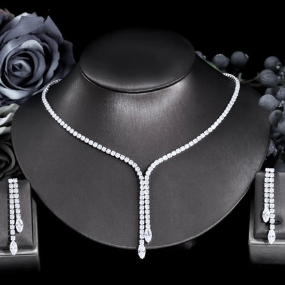 Alia Silver Bridal Jewelry Set With Cubic Zirconia