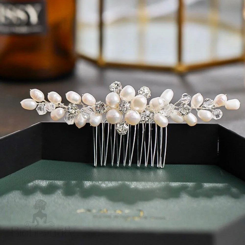 Alice Freshwater Pearl Crystal Bridal Hair Comb