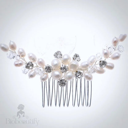 Alice Freshwater Pearl Crystal Bridal Hair Comb