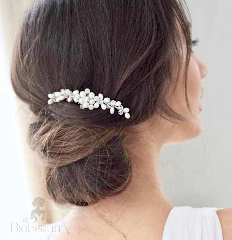 Alice Freshwater Pearl Crystal Bridal Hair Comb