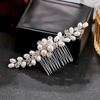 Alice Freshwater Pearl Crystal Bridal Hair Comb