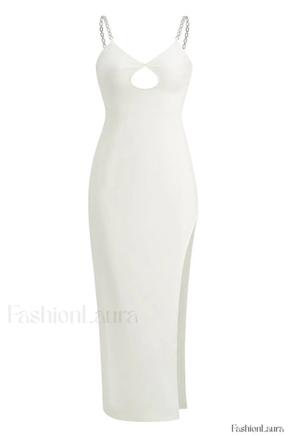 All About Love Charming Chain Sling Dress XS / White