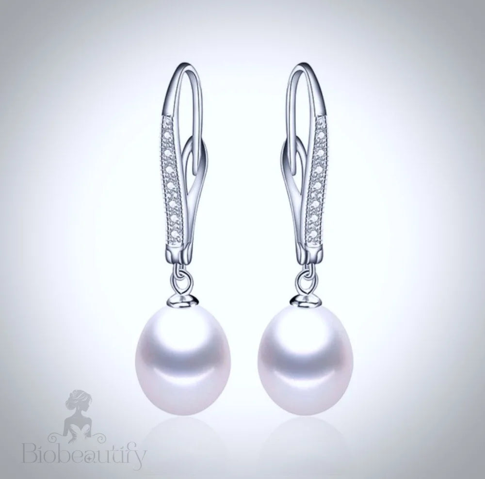 Allie - Bridal Earrings With Freshwater Pearls And Sterling Silver