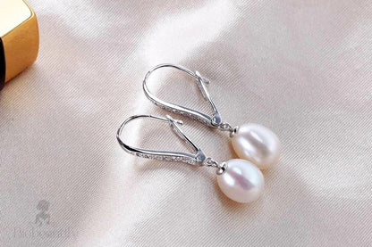 Allie - Bridal Earrings With Freshwater Pearls And Sterling Silver