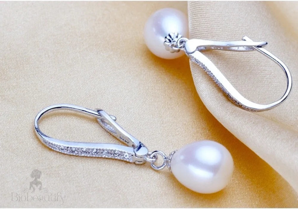 Allie - Bridal Earrings With Freshwater Pearls And Sterling Silver