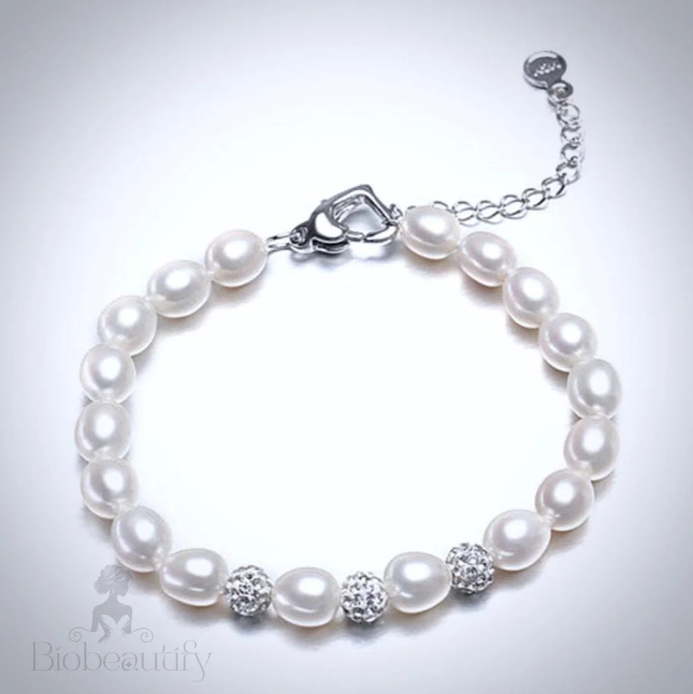 Allie Freshwater Pearl Bracelet In Sterling Silver