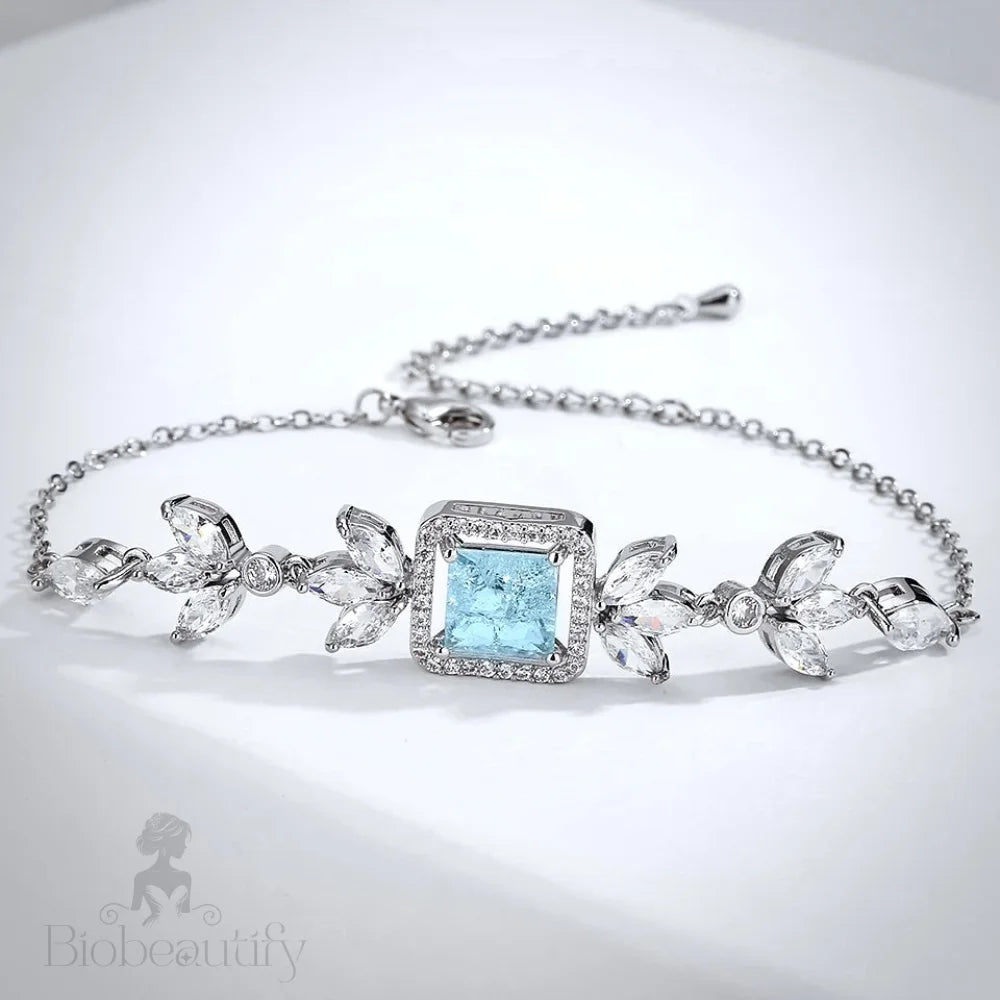 Alondra Aqua Cz Bridal Bracelet