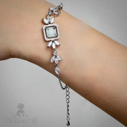 Alondra Aqua Cz Bridal Bracelet