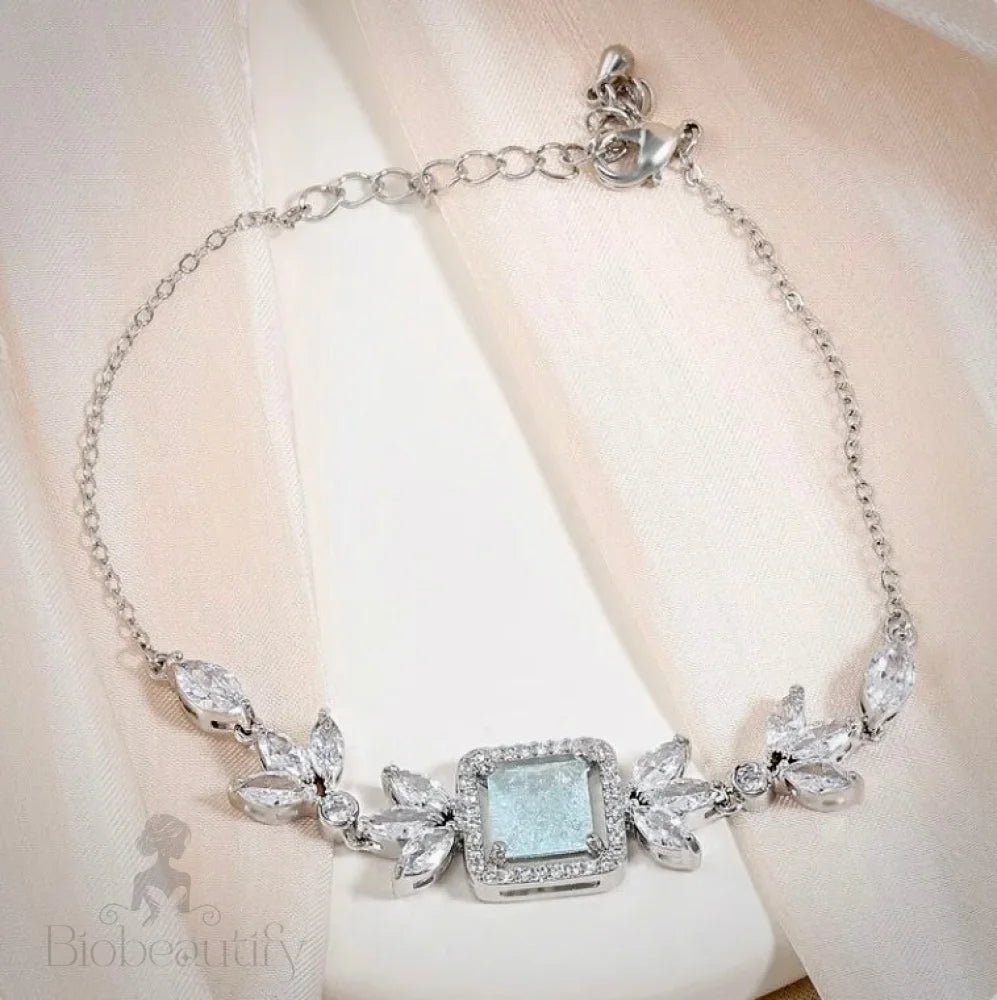 Alondra Aqua Cz Bridal Bracelet