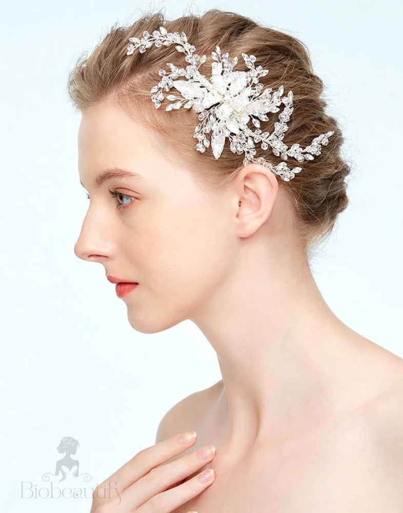 Alphonsine Wedding Hair Comb Clip With Austrian Crystals