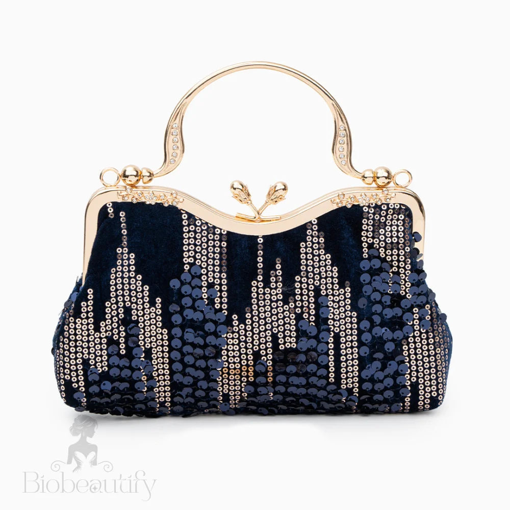 Alyannah Sequin Tote Bag Navy Blue